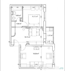 Apartament 2 camere cu centrala, etaj intermediar, in zon...