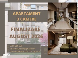 Apartament 3 camere - PRET PRESALE PANA LA 1.12.2024 cu TVA 9% inclus