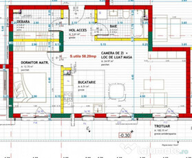 Apartament cu 2 camere, finisat, 58 mp utili, parter inalt,