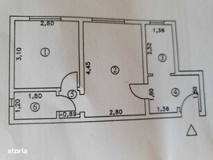 Apartament doua camere semidecomandat, cartier Apollo