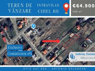 Teren intravilan, de vanzare - Cihei, BH