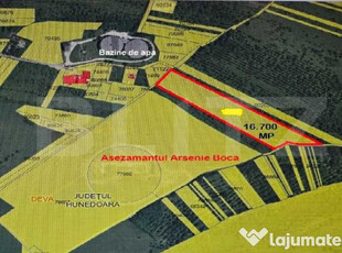 Teren in exclusivitate– extravilan, 16.700 mp, zona Deva N