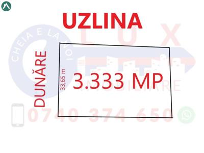 ID 7609 Teren INTRAVILAN UZLINA cu deschidere la DUNĂRE