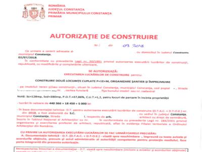 Teren pentru constructii cu Autorizatie si Proiect P+1+M