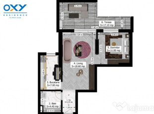 Rahova-Oxy Residence 2 camere Tip 7 mobilat/utilat