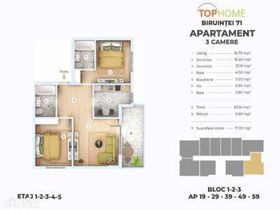 Apartament 3 camere , metrou Berceni (7-8min)