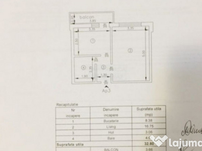 Apartament 1 camera, decomandat, bloc 2016