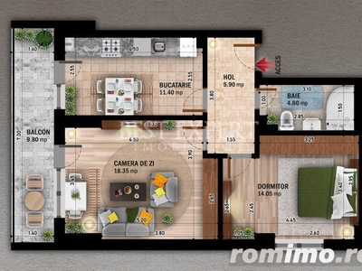 Apartament 2 camere decomandate Suprafata generoasa Metrou Nicolae Teclu