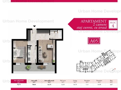 Apartament 2 camere - direct dezvoltator, Metrou Pacii