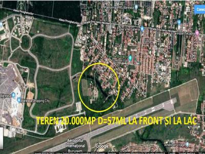 Teren 20.000mp Pipera-Baneasa Shopping City-Deschidere 57ml la front si lac