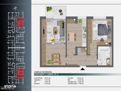 2 camere Etaj 1 Hipodrom Mobilat