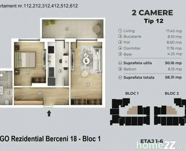 2 Camere - Berceni - Metrou