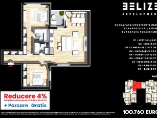 Apartament 3 camere APARTAMENT 3 CAMERE DECOMANDAT 79 MP REDUCERE 4% + PARC