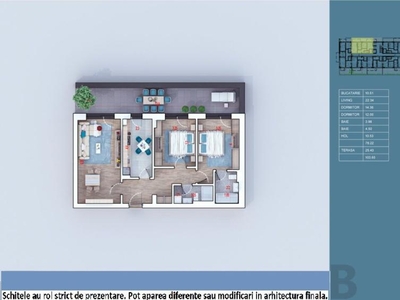 (AP.7/BL.3/C2) 3 camere Theodor Pallady - Metrou Teclu - Estimobiliar