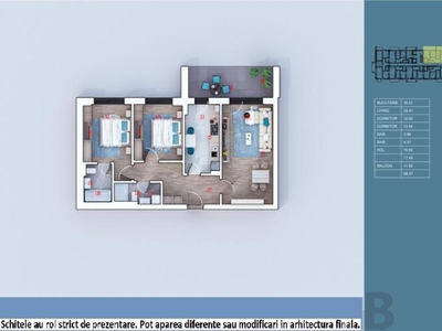 (AP.8/BL.3/C2) 3 camere Theodor Pallady - Metrou Teclu - Estimobiliar