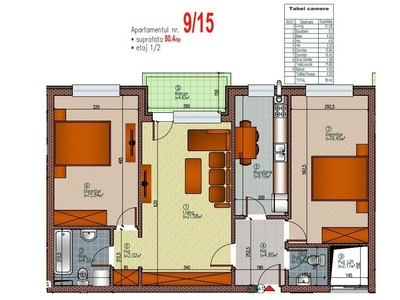 Apartament nou 3 camere 80.43mp - Berceni sector 4
