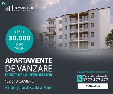 COMISION 0% - Apartamente 1, 2 si 3 camere - Paltinisului 28C, Baia Mare