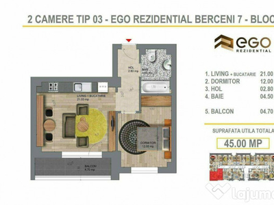 Discount 2 Cam 200m Metrou Berceni EGO Rezidential (Tip 03)