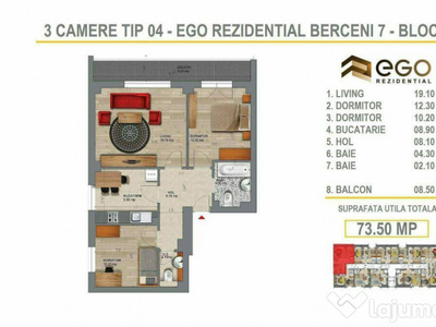 Discount 3 Cam 200m Metrou Berceni EGO Rezidential (Tip 04)