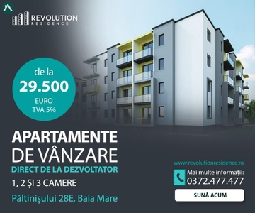 COMISION 0% - Apartamente 1, 2 si 3 camere-Paltinisului 28E, Baia Mare