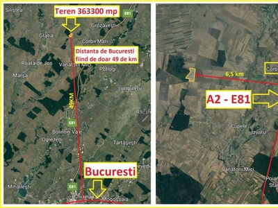 Teren 36,3 Ha | Dambovita - Vadu Stachii - Corbii Mari