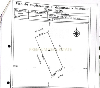 Teren de Vanzare, 1442mp, Branesti, Ilfov