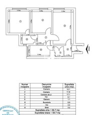 Apartament 3 camere de vanzare Piata Unirii