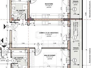 PROIECT NOU, apartament 2 camere finisat, 40 mp utili, zona Eroilor