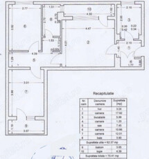 Apartament 3 camere semidecomandat