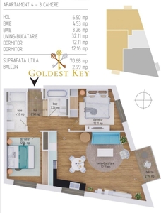 Apartament cu 3 camere SEMIFINISAT - Cluj-Napoca - BLOC calitativ