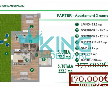 3camere | Colentina | Parter | curte 150mp | bloc nou | parc