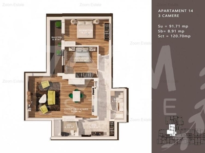 Apartament 3 camere Rebreanu 30 *Comision 0%