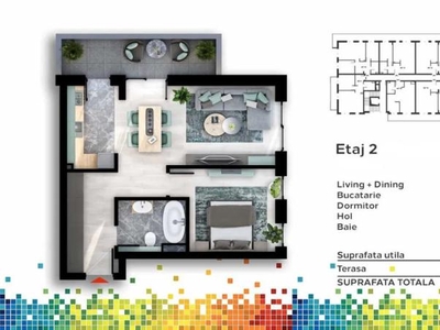 Apartament de vanzare cu 2 camere in zona Iris