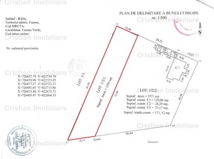 Teren 1200 mp, deschidere 18 m, Cazasu