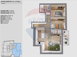 0% COMISION - Apartamente de vanzare cu trei camere - Centru