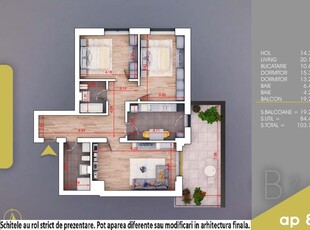 (AP. 88/7/B) 3 camere Theodor Pallady - Metrou Teclu - Estimobiliar