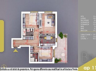 (Ap.117/10-11/B) 3 camere Titan - Pallady - Metrou Nicolae Teclu - Estimobiliar