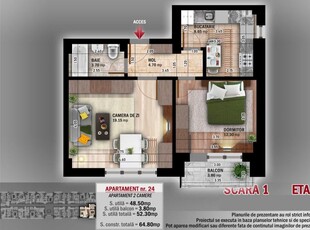 (AP.24/2/LOT3) 2 camere Titan - Th. Pallady - Metrou Teclu - Estimobiliar