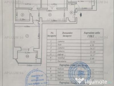 Apartament 3 camere Decebal stradal