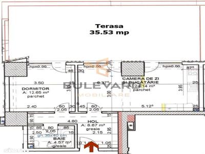 Comision 0. Apartament 2 camere + terasa 48 mp bloc nou cu CF!