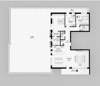 Apartament tip penthouse de vanzare cu 4 camere semifinisat in zona VIVO