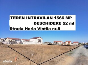 Teren intravilan 1566 mp deschidere 53 ml la Strada Horia Vintila