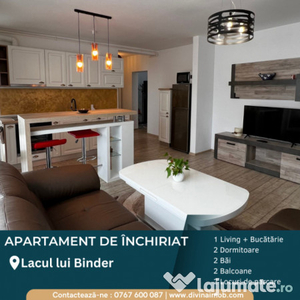 Apartament 2 cam, 2 băi, 2 parcări, Lacul lui Binder