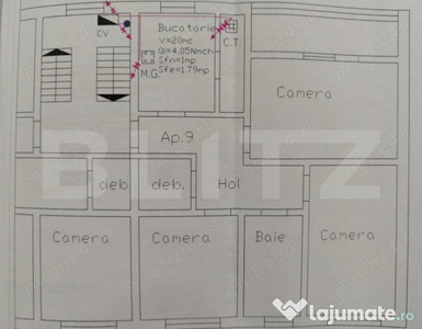 Apartament 3 camere , 64mp, zona Circumvalatiunii