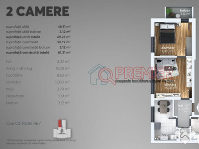 Brancoveanu - Aurel Persu - 2 camere