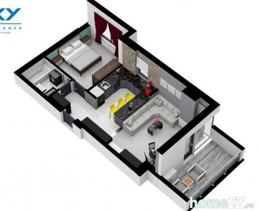 Rahova-Oxy Residence 2 camere Tip L mobilat/utilat