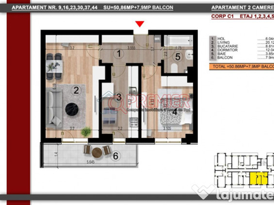 Bloc nou - 2 camere decomandat - Metrou Berceni