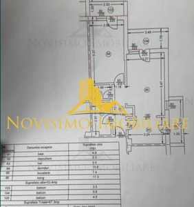 NOVISIMO-IMOBILIARE: AP. CU DOUA CAM. SI 3 BALCOANE , ZONA B-DUL BUCURESTI de vanzare