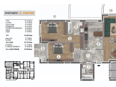 Vanzare Apartament cu 3 camere zona Piata Sudului