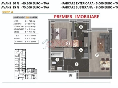 Parcul Tudor Arghezi - Metalurgiei - 2 camere - 69500 euro - Cavar Rezidence